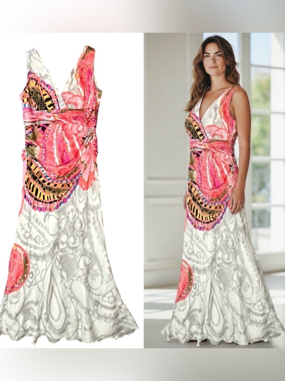 Kay Unger New York Silk Dress Gown Size 12 Formal VGC